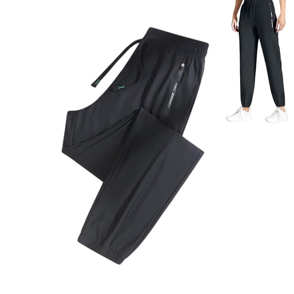 Ice Silk Cooling Shorts, Stretch Active Pants For Women,Travel Pants, High-Quality Material, Breathable & Rapid-Dry For Women Men