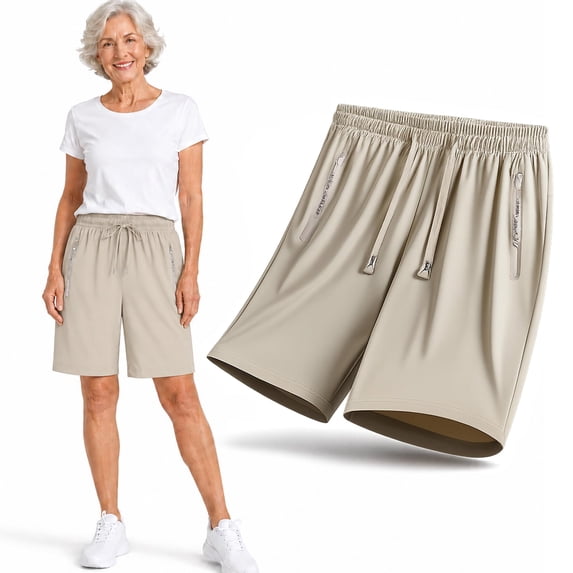 Ice Silk Cooling Stretch Quick-Dry Shorts, Breathable Ice Shorts for Women over 50