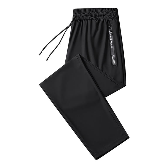 Ice Silk Cooling Sweatpants Men Loose Fit Breathable Solid Color Joggers Track Pants Summer Outdoor Activewear