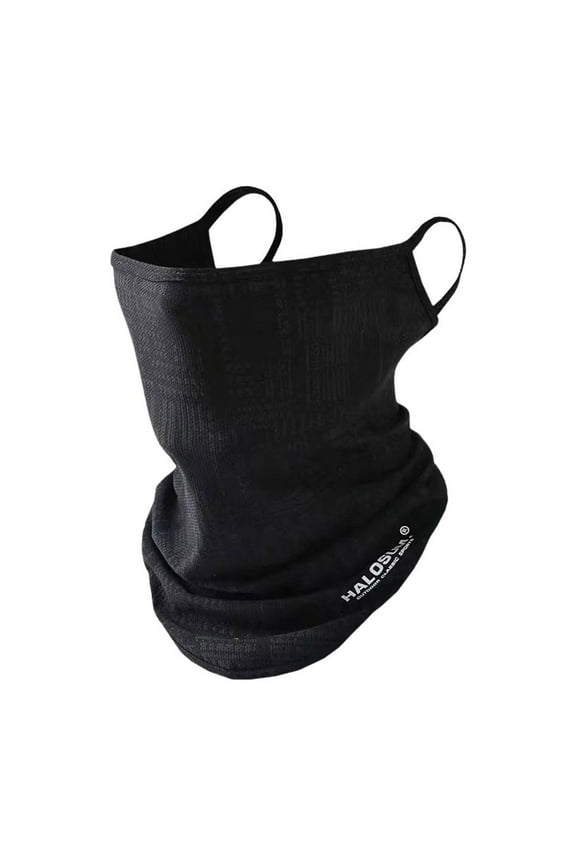 Ice Silk Cycling Bandana Mesh Face Cover Half Mask Hang-Ear Ice Silk Neck Scarf