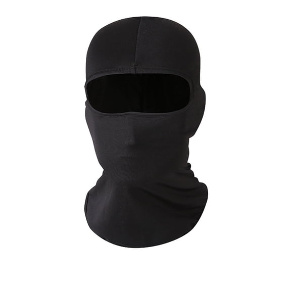 Ice Silk Face Mask - Windproof UV Balaclava, Multi-Sport Neck Gaiter (Cycling/Ski), Black One Size