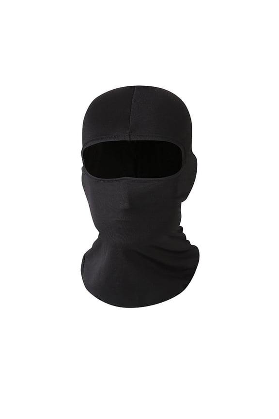 Ice Silk Face Mask - Windproof UV Balaclava, Multi-Sport Neck Gaiter (Cycling/Ski), Black One Size