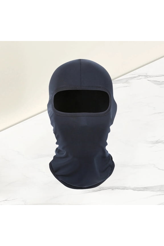Ice Silk Face Mask - Windproof UV Balaclava, Multi-Sport Neck Gaiter (Cycling/Ski), Navy One Size
