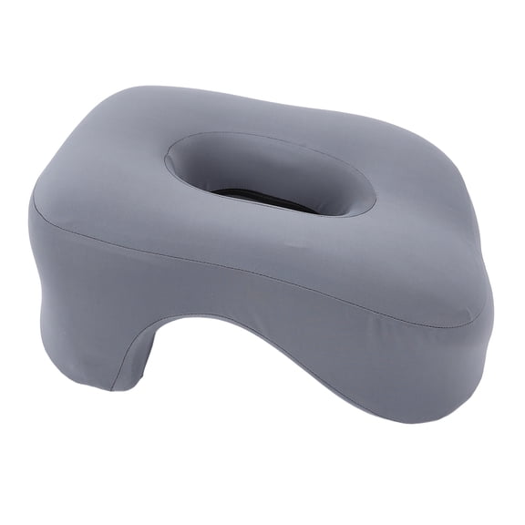 Ice Silk Face Down Pillow Memory Foam Lying Cushion for Sleeping, Ergonomic Support Rest Pillow for Home, Beauty Salon, Office Nap, School Classroom Desk, Dark Gray, 13.78x9.06x5.91 in / 35x23x15 cm