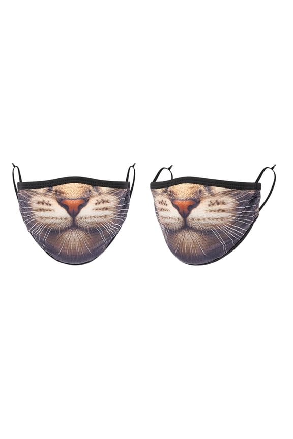 Ice Silk Filter Face Mask, Quick-Dry Breathable Cat Design with Adjustable Fit for Men Women Cycling, Multicolor, One Size