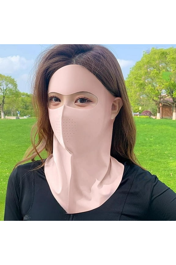 Ice Silk Full Face Sun Protection Mask for Outdoor Sports and Beach Activities