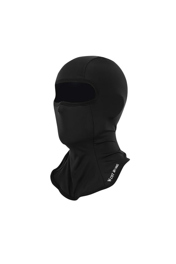 Ice Silk Full Wrap Face Mask UPF 50+ Sun Protection Cooling Balaclava One Size Breathable Neck Gaiter for Cycling Running Fishing Outdoor Sports,Black