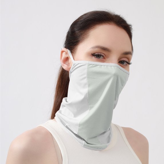 Ice Silk Hanging Ear Mask Female Summer Sunscreen Neck Cover Male Breathable Thin Outdoor Golf Scarf Sports Riding Mask