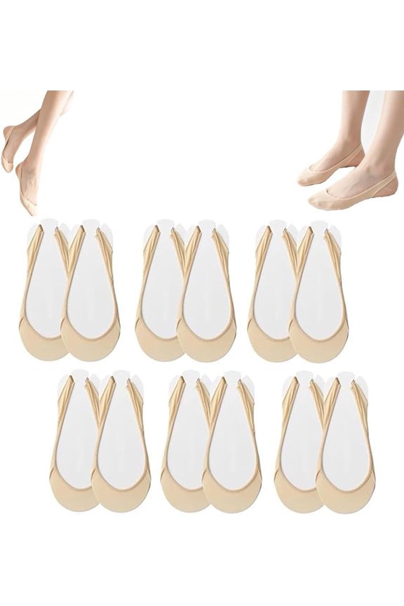 Ice Silk Invisible Liners, Women's Ice Silk No Show Ultra-Thin Liners, Breathable Non-Slip Invisible Low Cut Boat Liner