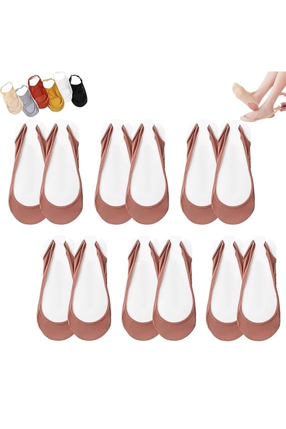 Ice Silk Invisible Liners, Women's Ice Silk No Show Ultra-Thin Liners, Invisible Breathable Anti-Slip Low Cut Socks (6PC-Pink)