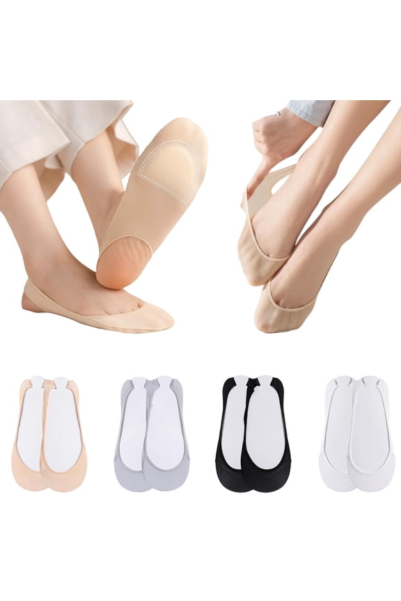 Ice Silk Invisible Liners, Women's Ice Silk No Show Ultra-Thin Liners — Invisible Comfort for Every Shoe, 2026 Upgrade Non Slip Socks for Women