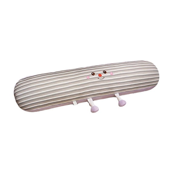 Ice Silk Long Cushion for Support and Comfort - Cooling Body Pillow for Waist, Back & Legs - High-Resilience Stuffing, Breathable Fabric, Perfect for Home, Sofa & Dorm Use Purple