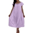 thumbnail image 1 of Ice Silk Nightgowns for Women Victorian Nightgown Vintage Long Night Dress Comfy Soft Sleepshirts, 1 of 5