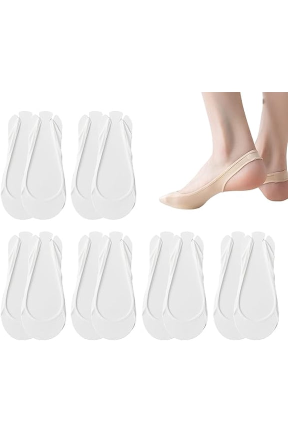 Ice Silk No Show Socks, 6 Pairs Ultra-Thin Breathable Anti-Slip Liners for Women