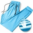 thumbnail image 1 of Ice Silk Pants Men Quick Dry Cargo Pants Moisture Wicking Running Joggers Stretchy Elastic Waist 7/8 Length Trouser for Gym Workout, 1 of 4