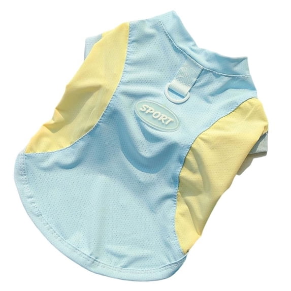 Ice Silk Pet Clothing, Light Blue XL Summer Dog & Cat Shirt - Sun Protection, Breathable Ice Silk Fabric, Comfortable for Warm Weather - For Dogs & Cats, Daily Wear, Outdoor Activities, Spring & Summ