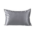 thumbnail image 1 of Ice Silk Pillow Protector - 2 Pack 18.89x29.13in Waterproof Breathable Pillowcase with Polyester Filling, Sweatproof Hotel Bedding (Gray)​, 1 of 7