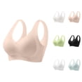 thumbnail image 1 of Ice Silk Seamless Cold Feeling Soft Support Breathable Comfortable Push Up Bra for Women, Full Coverage Wireless Everyday Fixed Underwear, 1 of 4