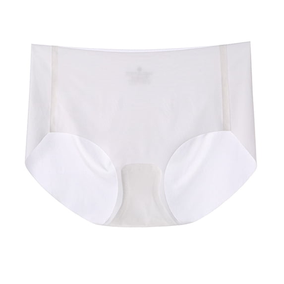 Ice Silk Seamless Underwear for Women Ultra Thin High Waist Panties Soft Breathable Briefs Quick-drying Underpants