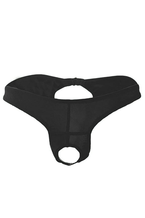 Ice Silk Sheer Open Back Men's Underwear Breathable Low Rise Briefs for Comfort