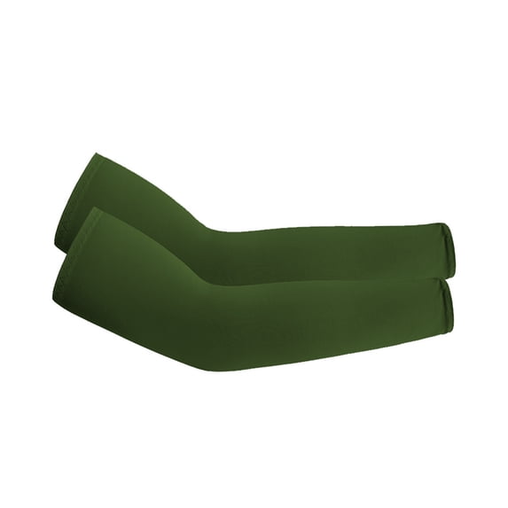 Ice Silk Sun Protection Arm Sleeves Quick Dry Breathable Cooling Compression Sleeve for Cycling Fishing Running Outdoor Sports Army Green