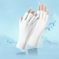 thumbnail image 1 of Ice Silk Sun Protection Fingerless Gloves GIJNRIUIUA Under $4 Half Finger Touch Screen UV Protection Cooling Driving Manicure Skincare Hand Cover Lightweight Breathable Summer Outdoor Sun Mittens, 1 of 3