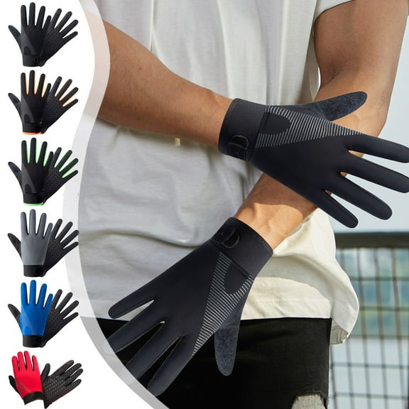 Ice Silk Sun Protection Gloves for Men & Women - Breathable UPF 50+ Touchscreen Cycling Fishing Gear with Enhanced Grip & Sweat-Wicking Comfort for Outdoor Sports(Black),Ccwuwei