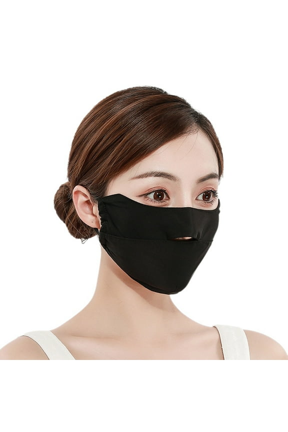 Ice Silk Sun Protection Mask Summer Women'S Outdoor Cycling Sunshade Opening Nose Breathable Eye Protection Mask B