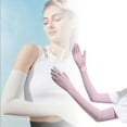 thumbnail image 1 of Ice Silk Sunscreen Arm Sleeves and Gloves Set for Outdoor Activities - Full Finger Breathable Non- Cycling Gear for Sun, 1 of 5