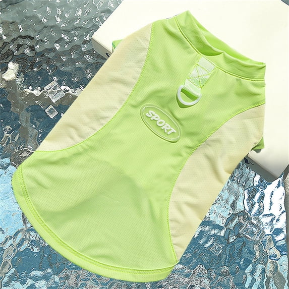 Ice Silk Sunscreen Clothing for Dogs and Cats Summer Lightweight Breathable UV Protection Pet Shirt Suitable for Small Breeds and Feline Friends(8XL,Light Green)
