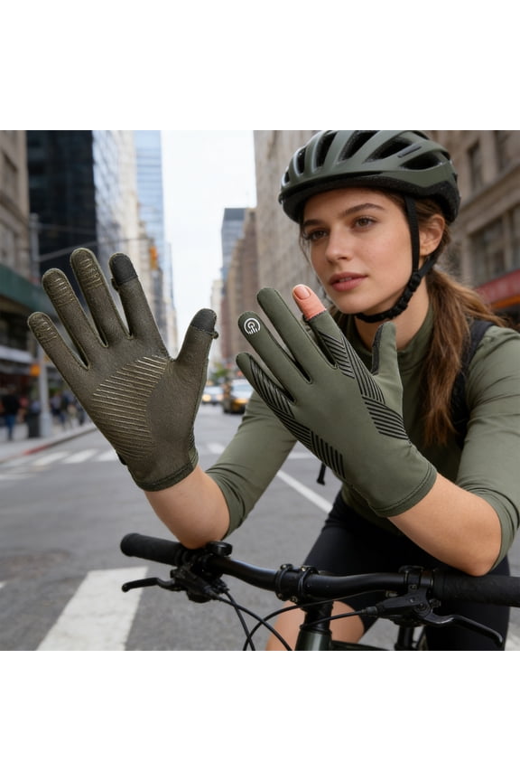 Ice Silk Sunscreen Gloves for Summer Breathable Thin Sun Gloves for Women Men Outdoor Driving Anti Slip Touch Screen Gloves Sun Protection Hand Cover for Travel Cycling Running