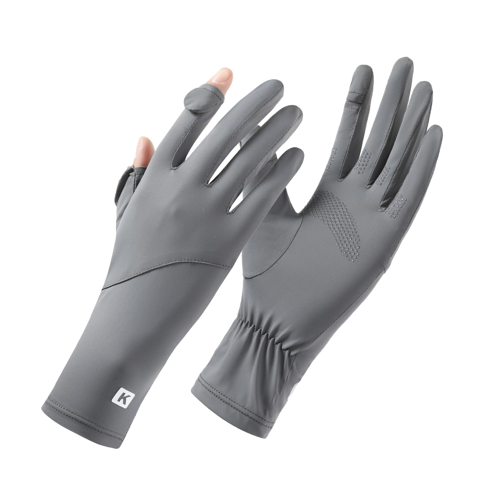 Ice Silk Sunscreen Gloves UV Protection Mittens Non-Slip Touch Screen Driving Gloves for Cycling Riding Golfing Hiking