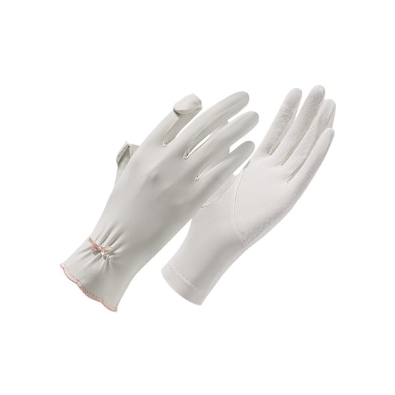 Ice Silk Sunscreen Gloves UV Protection Mittens Non-Slip Touch Screen Driving Gloves for Riding Cycling Golfing Hiking