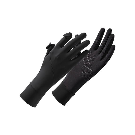 Ice Silk Sunscreen Gloves for Women UV Protection Breathable Driving Gloves for Outdoor Travel
