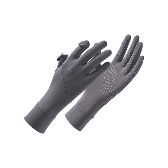 Ice Silk Sunscreen Gloves for Women UV Protection Breathable Driving Gloves for Outdoor Travel