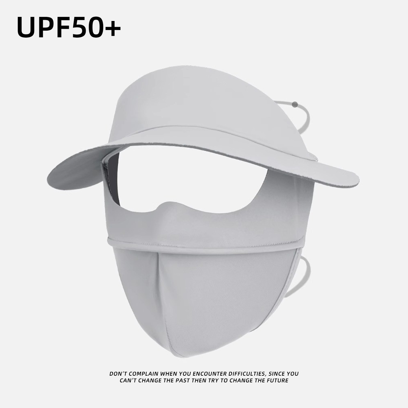 Ice Silk Vinyl Full Face Sunscreen Mask, Sun Protection Cooling Face Cover Mask, Sun Shade Hats