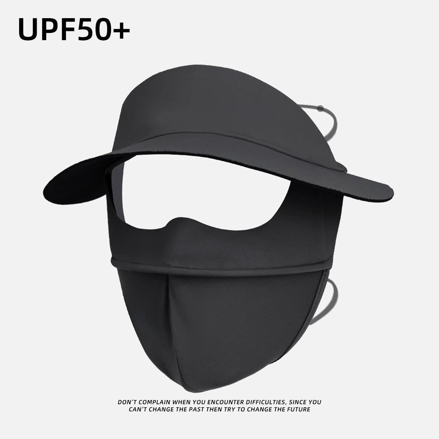 Ice Silk Vinyl Full Face Sunscreen Mask, Sun Protection Cooling Face Cover Mask, Sun Shade Hats