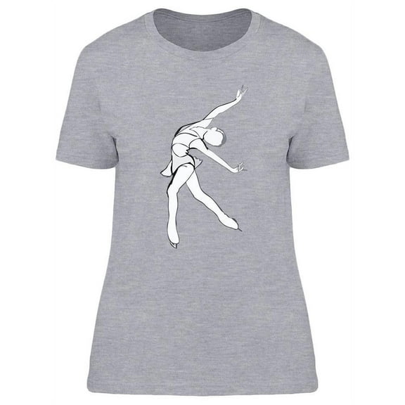 Ice Skate Ballerina  T-Shirt Women -Image by Shutterstock, Female Large