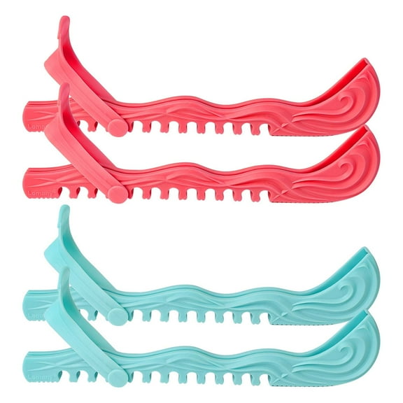 Lnrkai 2 Pair Ice Skate Guards, Adjustable Buckle Blade Covers Skate Accessories(Pink, Green)