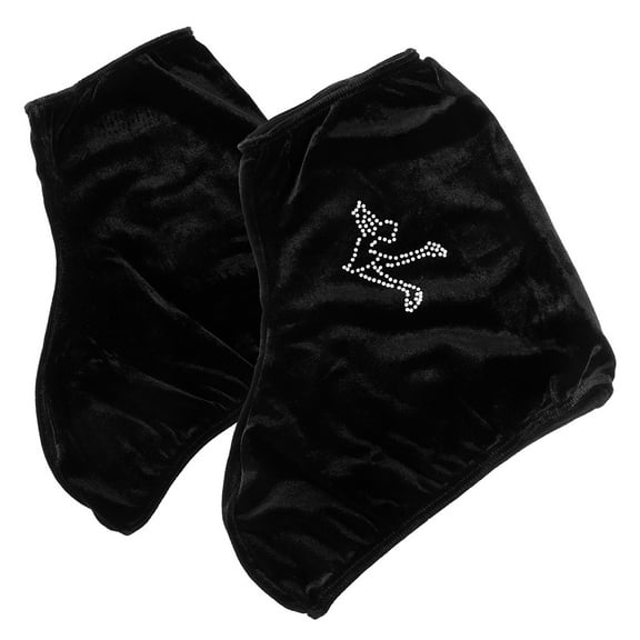 ifundom Black Polyester Protective Skate Covers for Ice and Roller Hockey Skates, , Washable, Universal Size Fits Most Skates