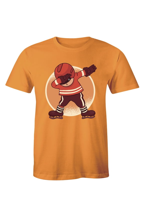 Ice Skater Dabbing Cartoon Hip Hope Pose Men'S T-Shirt Snow Skating Winter