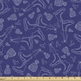 thumbnail image 1 of Ambesonne Ice Skates Fabric by the Yard Upholstery, Hats Skates and Ribbons, 10 Yards, Dark Lavender White, 1 of 4