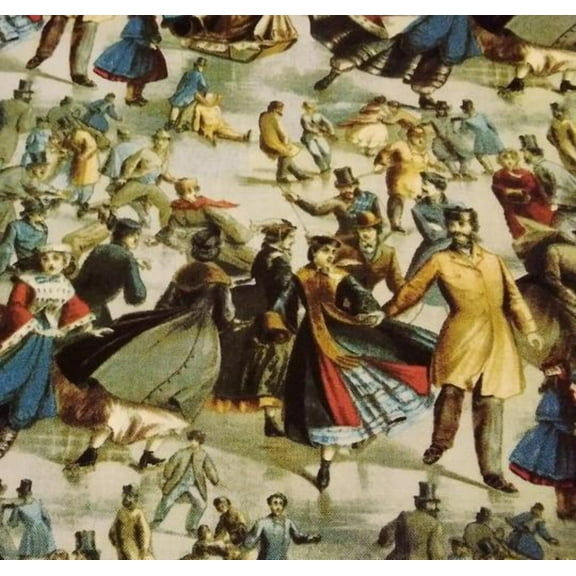 Ice Skating Classical Cotton Fabric