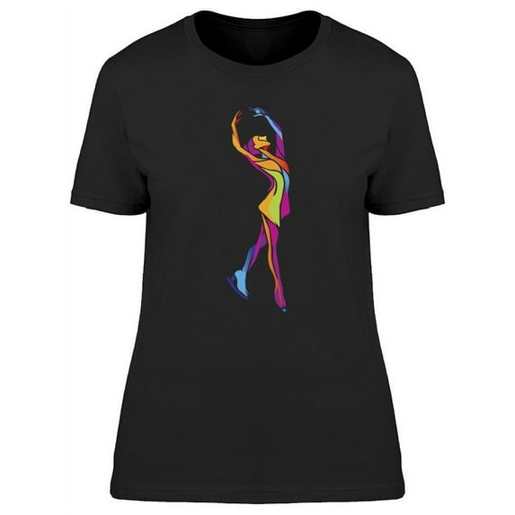 Ice Skating Girl Graphic T-Shirt Women -Image by Shutterstock, Female x-Large