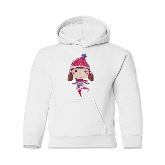 Ice Skating Girl Hoodie Juniors -Image by Shutterstock, x-Large