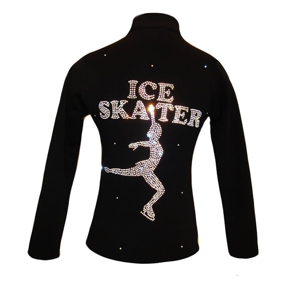 Ice Skating Jacket with AB Crystals Ice Skater Design