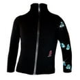 thumbnail image 1 of Ice Skating Jacket with "Aqua Spiral Hearts" Rhinestones Design, 1 of 1