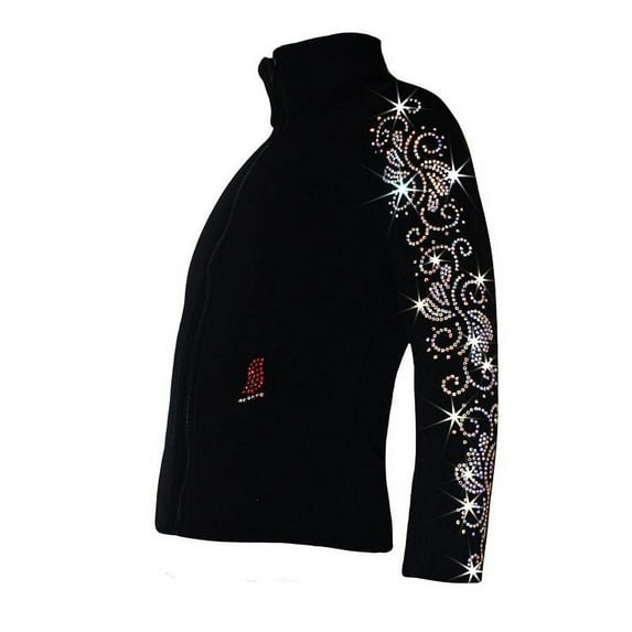 Ice Skating Jacket with "Crystals Swirls" Rhinestones Design