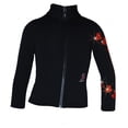 thumbnail image 1 of Ice Skating Jacket with "Orange Spiral Hearts" Rhinestones Design, 1 of 2