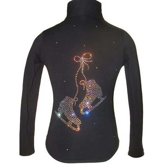 Ice Skating Jacket with "Pair of skates" rhinestone applique